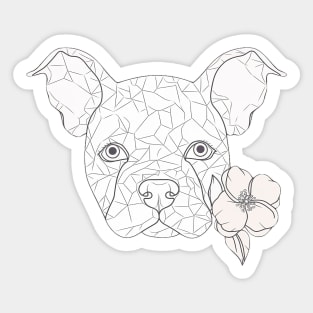 Lines and flower Sticker